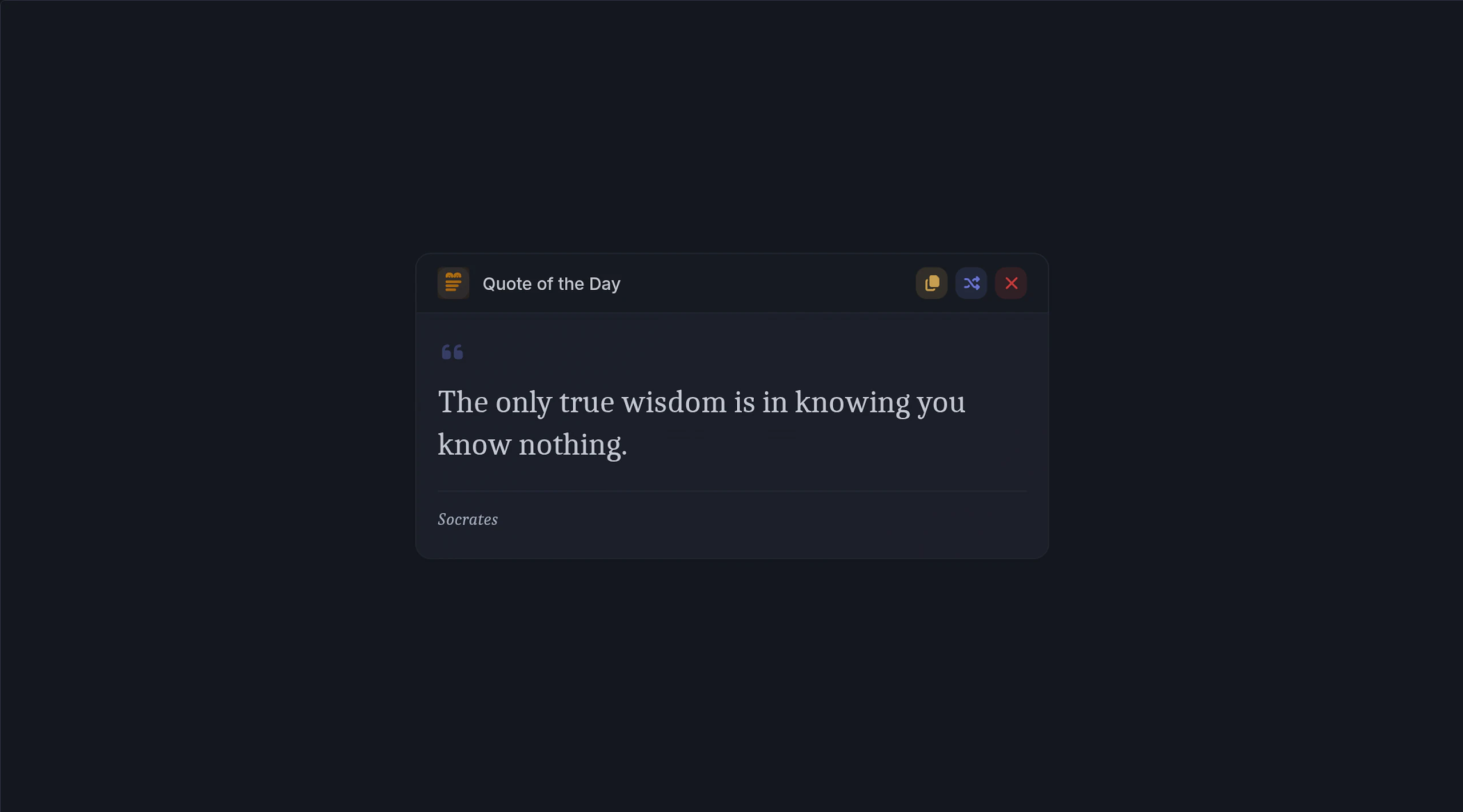 A daily quote from Socrates